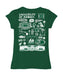 Hawaii Rainbow Warriors Hand Sketched Vive La Fete Impressions Artwork Green Girls Cotton Short Sleeve Tee - Vive La Fête - Online Apparel Store
