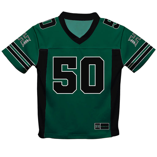 Hawaii Rainbow Warriors Vive La Fete Game Day Green Boys Fashion Football T-Shirt