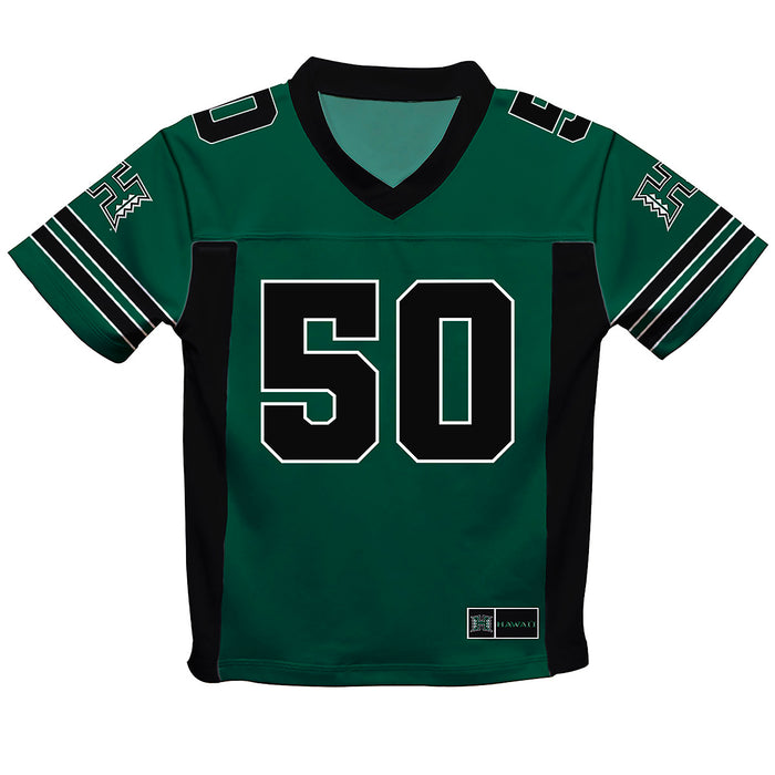 Hawaii Rainbow Warriors Vive La Fete Game Day Green Boys Fashion Football T-Shirt