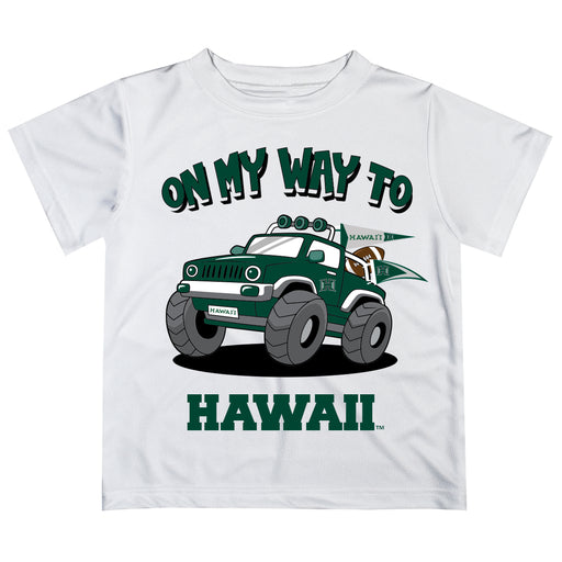 Hawaii Rainbow Warriors Vive La Fete Monster Truck Boys Game Day White Short Sleeve Tee