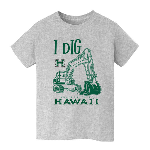 Hawaii Rainbow Warriors Vive La Fete Excavator Heather Grey Cotton Short Sleeve Tee