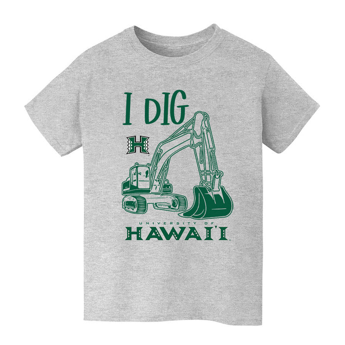 Hawaii Rainbow Warriors Vive La Fete Excavator Heather Grey Cotton Short Sleeve Tee