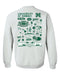 Hawaii Rainbow Warriors Hand Sketched Artwork Green Crewneck Sweatshirt for Women - Vive La Fête - Online Apparel Store