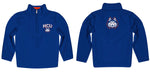 HCU Houston Christian Huskies Vive La Fete Game Day Solid Blue Quarter Zip Pullover Sleeves - Vive La Fête - Online Apparel Store