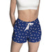 Houston Christian Huskies Vive La Fete Game Day All Over Logo Women Blue Lounge Shorts