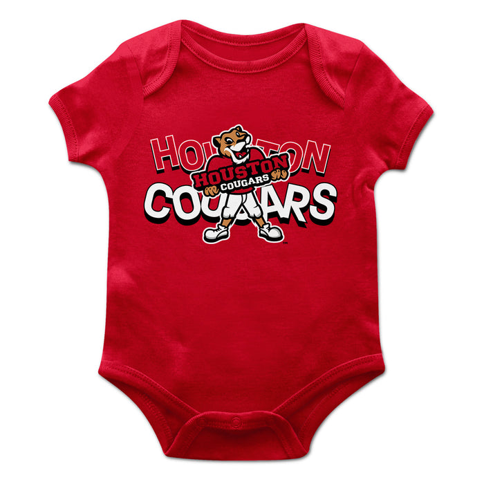 University of Houston Cougars Vive La Fete Infant Game Day Red Short Sleeve Bodysuit