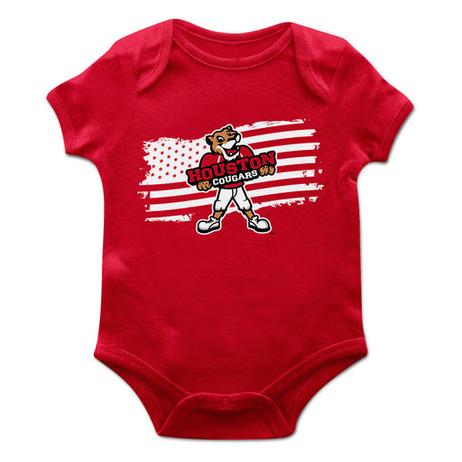 University of Houston Cougars Vive La Fete Infant Game Day Red Short Sleeve Bodysuit