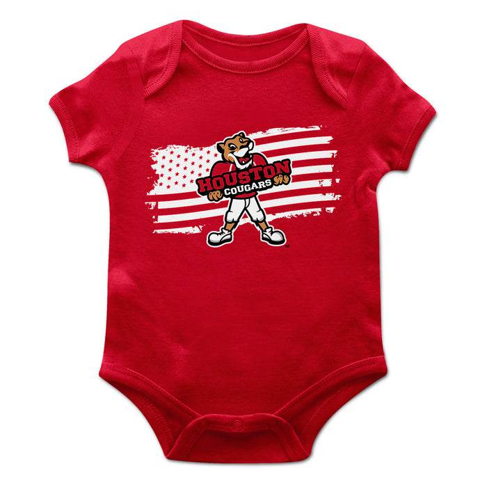 University of Houston Cougars Vive La Fete Infant Game Day Red Short Sleeve Bodysuit