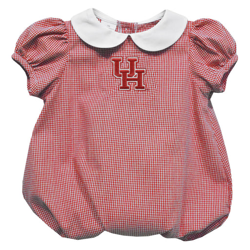 University of Houston Cougars Embroidered Red Cardinal Girls Baby Bubble Short Sleeve