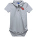 University of Houston Cougars Embroidered Gray Solid Knit Polo Bodysuit - Vive La Fête - Online Apparel Store