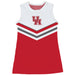 University of Houston Cougars Sleeveless Cheerleader A Line Dress White and Red