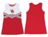 University of Houston Cougars Sleeveless Cheerleader A Line Dress White and Red - Vive La Fête - Online Apparel Store