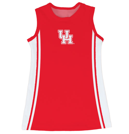 University of Houston Cougars Sleeveless Cheerleader A Line Dress Red