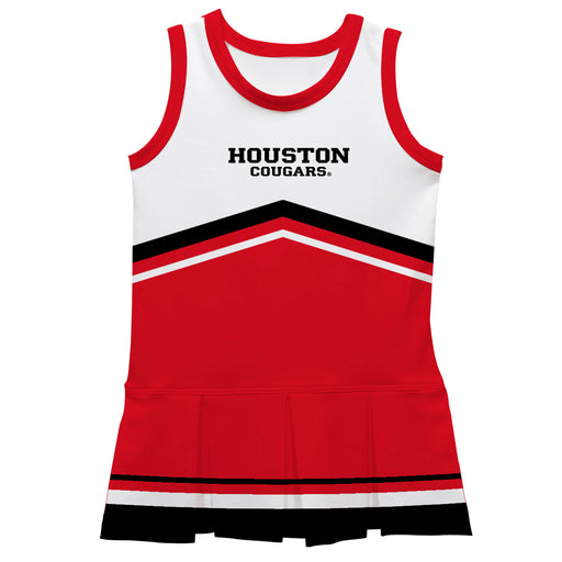 University of Houston Cougars Vive La Fete Game Day White and Red Sleeveless Chearleader Dress