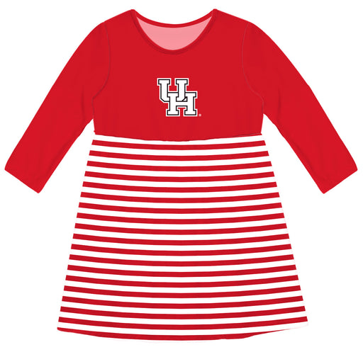 University of Houston Cougars Vive La Fete Girls Game Day Long Sleeve Red Stripe on Skirt - Vive La Fête - Online Apparel Store