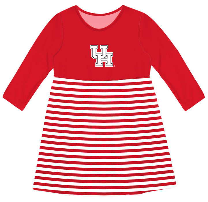 University of Houston Cougars Vive La Fete Girls Game Day Long Sleeve Red Stripe on Skirt - Vive La Fête - Online Apparel Store