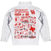 University of Houston Cougars Hand Sketched Vive La Fete Impressions Artwork White Boys Quarter Zip Pullover V1 - Vive La Fête - Online Apparel Store