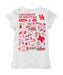 University of Houston Cougars Hand Sketched Vive La Fete Impressions Artwork White Girls Cotton Short Sleeve Tee - Vive La Fête - Online Apparel Store