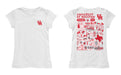 University of Houston Cougars Hand Sketched Vive La Fete Impressions Artwork White Girls Cotton Short Sleeve Tee - Vive La Fête - Online Apparel Store