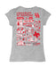 University of Houston Cougars Hand Sketched Vive La Fete Impressions Artwork Grey Girls Cotton Short Sleeve Tee - Vive La Fête - Online Apparel Store