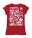 University of Houston Cougars Hand Sketched Vive La Fete Impressions Artwork Red Girls Cotton Short Sleeve Tee - Vive La Fête - Online Apparel Store