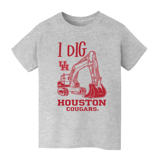 University of Houston Cougars Vive La Fete Excavator Heather Grey Cotton Short Sleeve Tee