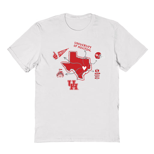 Houston Cougars Hand Sketched Vive La Fete Impressions Icones Kids White T-shirt