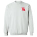 University of Houston Cougars Hand Sketched Vive La Fete Impressions Artwork White Crew Neck Sweatshirt for Women