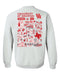 University of Houston Cougars Hand Sketched Artwork Red Crewneck Sweatshirt for Women - Vive La Fête - Online Apparel Store
