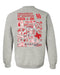 University of Houston Cougars Hand Sketched Artwork Red Crewneck Sweatshirt for Women - Vive La Fête - Online Apparel Store