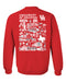 University of Houston Cougars Hand Sketched Artwork Red Crewneck Sweatshirt for Women - Vive La Fête - Online Apparel Store