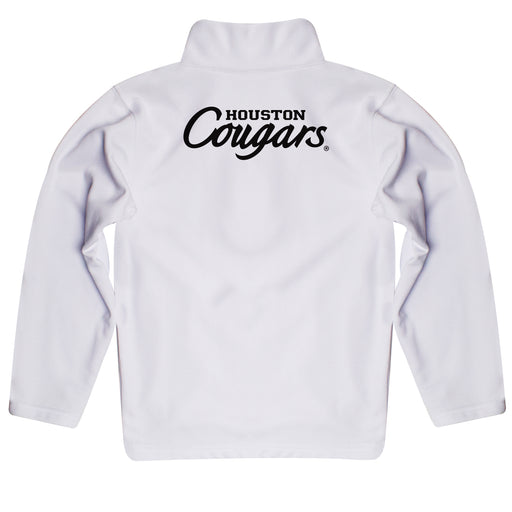 Houston Cougars Vive La Fete Logo and Mascot Name Womens White Quarter Zip Pullover - Vive La Fête - Online Apparel Store