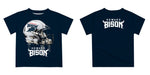 Howard University Bison Original Dripping Football Helmet Blue T-Shirt by Vive La Fete - Vive La Fête - Online Apparel Store