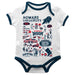 Howard University Bison Hand Sketched Vive La Fete Impressions Artwork Infant White Short Sleeve Onesie Bodysuit