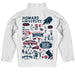 Howard University Bison Hand Sketched Vive La Fete Impressions Artwork White Boys Quarter Zip Pullover V1 - Vive La Fête - Online Apparel Store