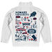 Howard University Bison Hand Sketched Vive La Fete Impressions Artwork White Boys Quarter Zip Pullover V1 - Vive La Fête - Online Apparel Store
