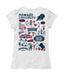 Howard University Bison Hand Sketched Vive La Fete Impressions Artwork White Girls Cotton Short Sleeve Tee - Vive La Fête - Online Apparel Store