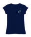 Howard University Bison Hand Sketched Vive La Fete Impressions Artwork Navy Girls Cotton Short Sleeve Tee