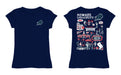 Howard University Bison Hand Sketched Vive La Fete Impressions Artwork Navy Girls Cotton Short Sleeve Tee - Vive La Fête - Online Apparel Store