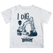 Howard University Bison Vive La Fete Excavator Boys Game Day White Short Sleeve Tee
