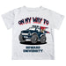 Howard University Bison Vive La Fete Monster Truck Boys Game Day White Short Sleeve Tee