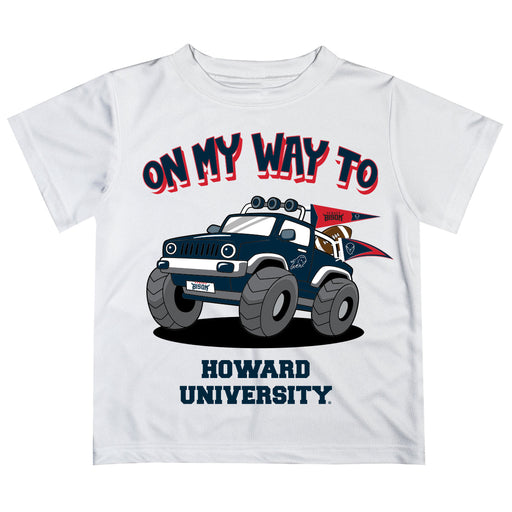 Howard University Bison Vive La Fete Monster Truck Boys Game Day White Short Sleeve Tee