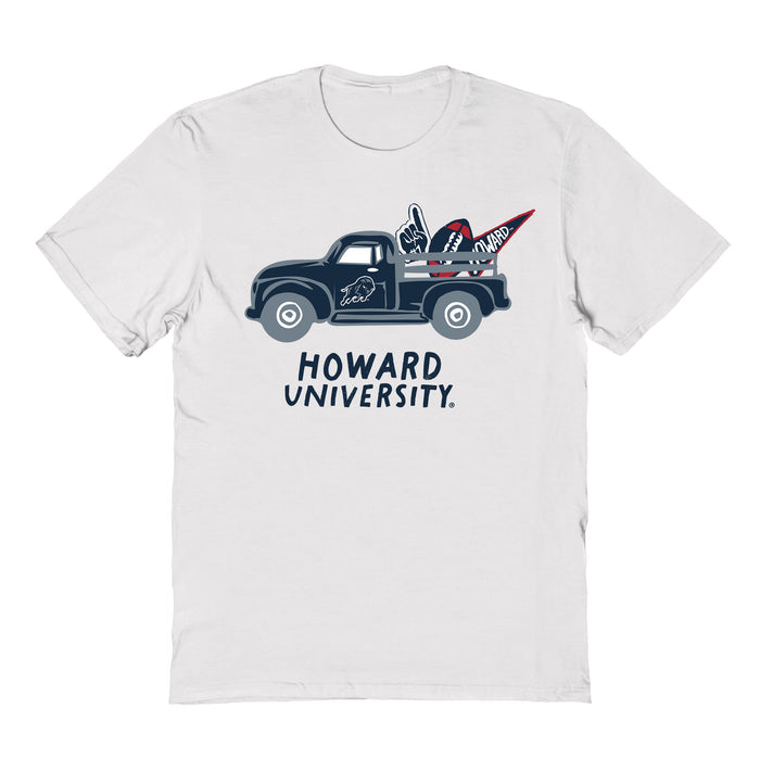 Howard University Bison Hand Sketched Vive La Fete Impressions Truck Kids White Cotton T-shirt