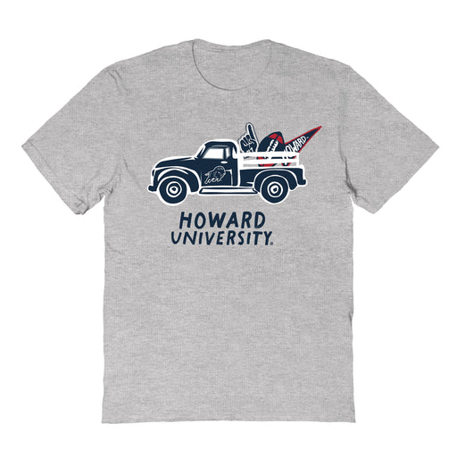 Howard University Bison Hand Sketched Vive La Fete Impressions Truck Kids Grey Cotton T-shirt