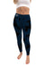 Howard University Bison Vive La Fete Paint Brush Logo on Waist Women Blue Yoga Leggings