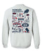Howard University Bison Hand Sketched Artwork Navy Crewneck Sweatshirt for Women - Vive La Fête - Online Apparel Store