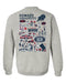 Howard University Bison Hand Sketched Artwork Navy Crewneck Sweatshirt for Women - Vive La Fête - Online Apparel Store