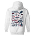 Howard University Bison Hand Sketched Artwork Cotton Fleece Women Hoodie - Vive La Fête - Online Apparel Store