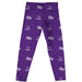 High Point Panthers HPU Vive La Fete Girls Game Day All Over Two Logos Elastic Waist Classic Play Purple Leggings Tights - Vive La Fête - Online Apparel Store