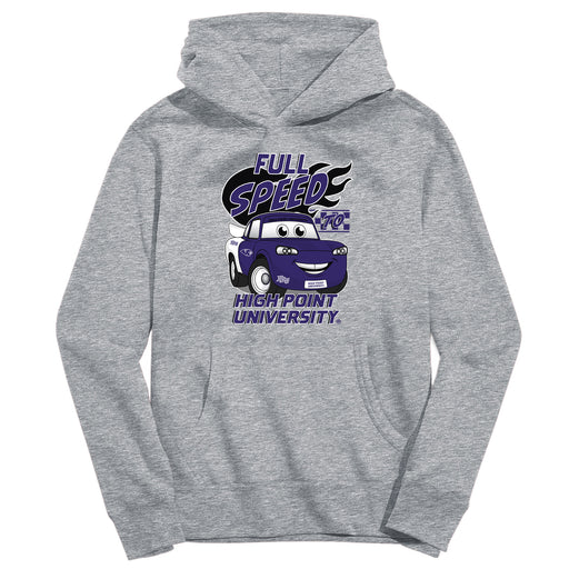 High Point University Panthers HPU Full Speed Heather Grey Cotton Youth Hoodie